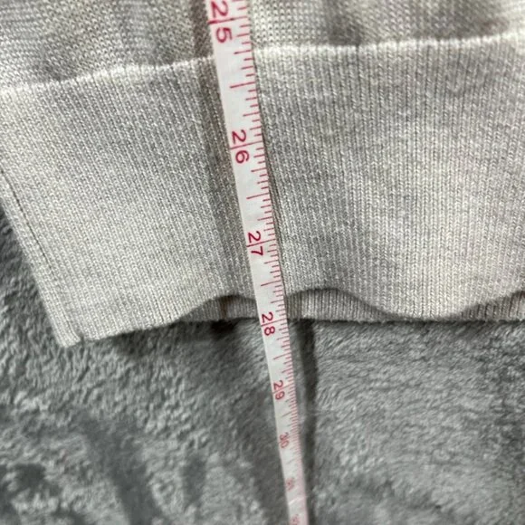 Babaton Cardigan Women Size Medium Cream Nude Button-up V-Neck Finley Silk Blend - Picture 7 of 9